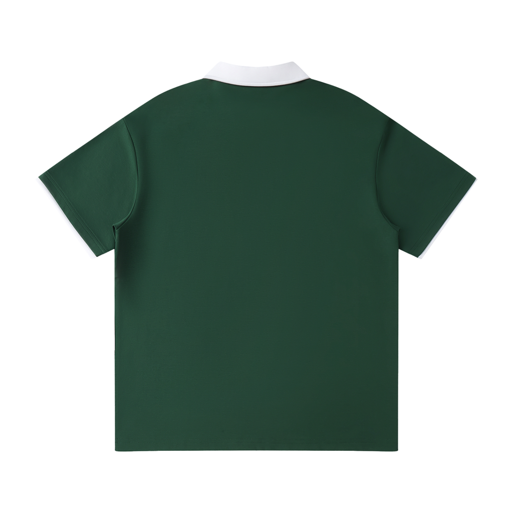 Urban Yellow Contrast Collar Raglan Polo Shirt