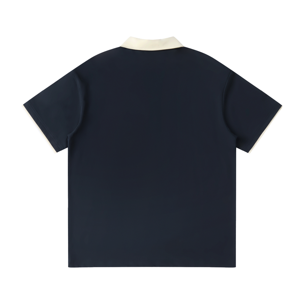 Urban Yellow Contrast Collar Raglan Polo Shirt