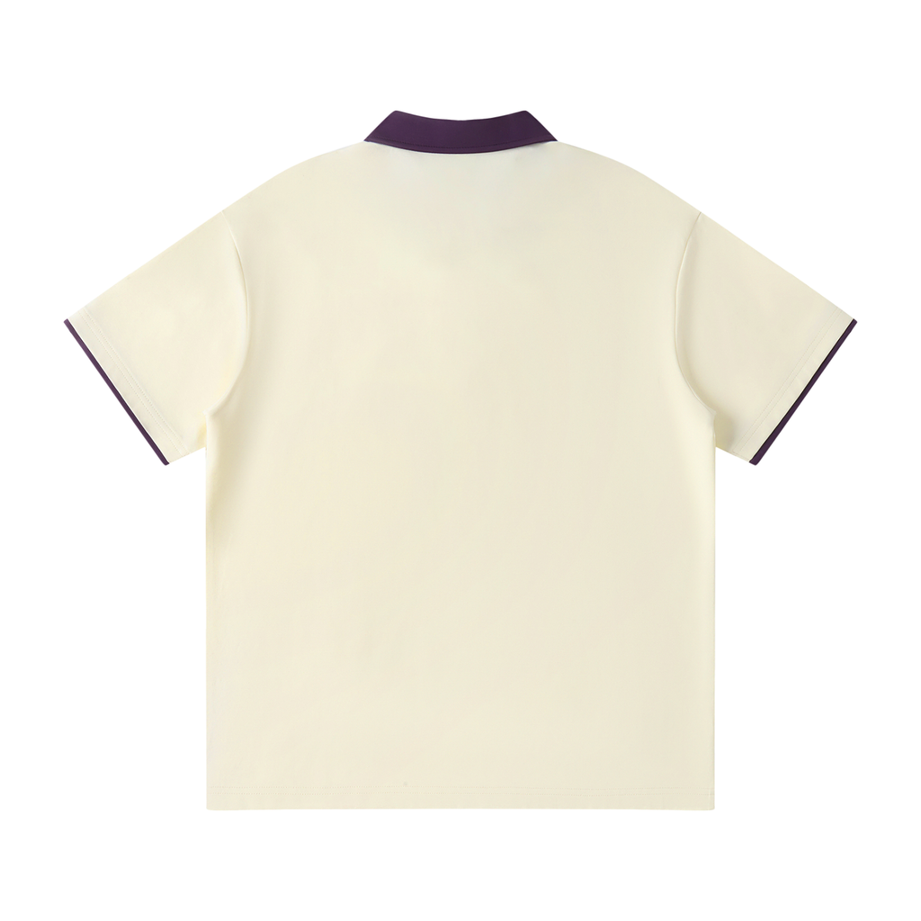 Urban Yellow Contrast Collar Raglan Polo Shirt