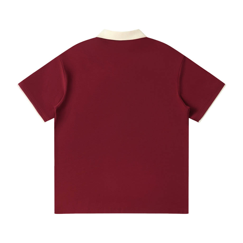 Urban Yellow Contrast Collar Raglan Polo Shirt