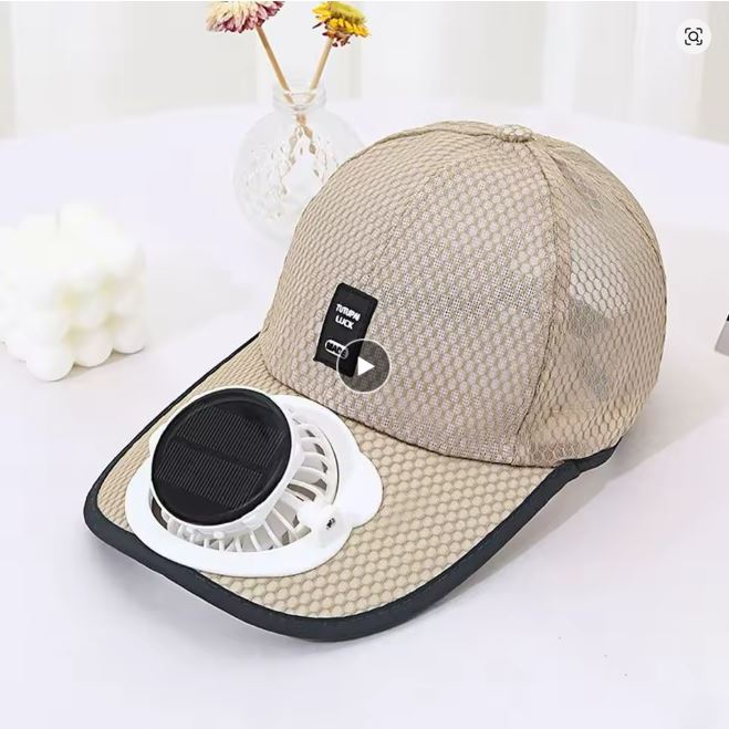 Summer Men Women Mesh Baseball Hat Sun Block Baseball Hat With Solar Fan USB Charging Fan